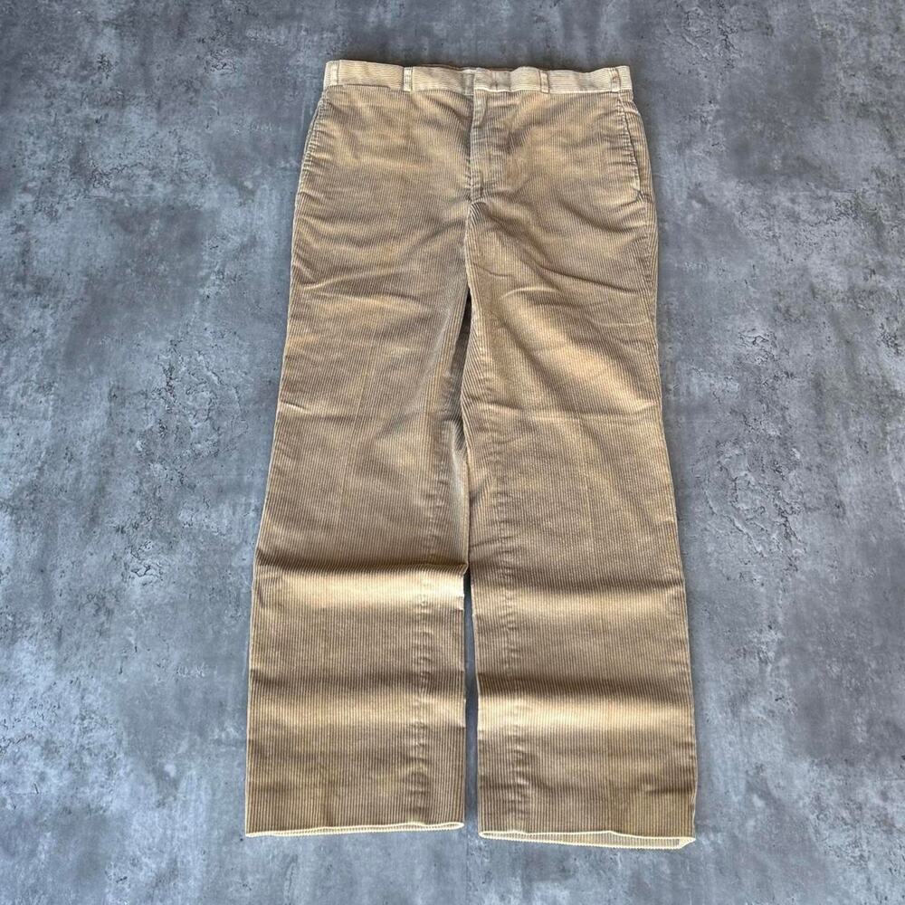Vintage 90s Tan Thick Corduroy Dress Pants